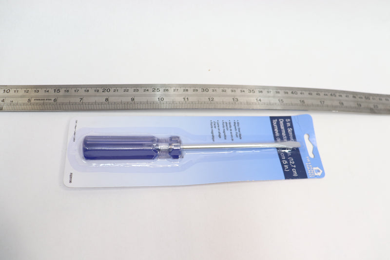 Helping Hand Slotted Flat Head Screwdriver Blue 5" 20100