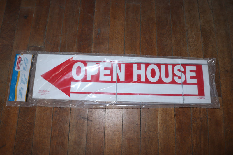 Hillman Open House Arrow Sign with Space for Fill In 6" x 24" 842232