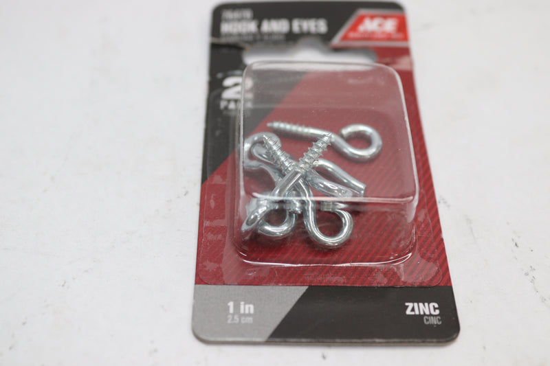 (2-Pk) Ace Hook And Eyes Zinc Steel 1" 76470