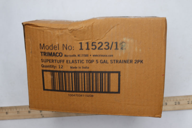 (12-Pk) Trimaco SuperTuff Mesh Elastic Top Paint Strainer Nylon White 11523/12