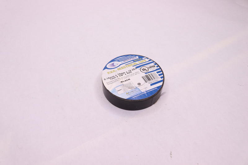 AJ Insulated UL Electrical Tape Vinyl PVC Black 3/4" x 60ft TAIT0788
