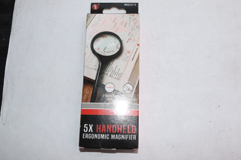 SE 5x Ergonomic Handheld Magnifier with 2" Glass Lens Dia. MH2117-2