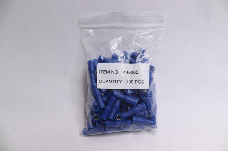Vinyl Fully Female Bullet Connector Blue 16-14 Gauge 449205 - 100-Pack