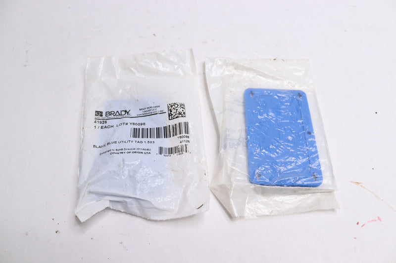 Brady Blank Utility Tag Blue 1-/2" x 3" 41926 2-Pack