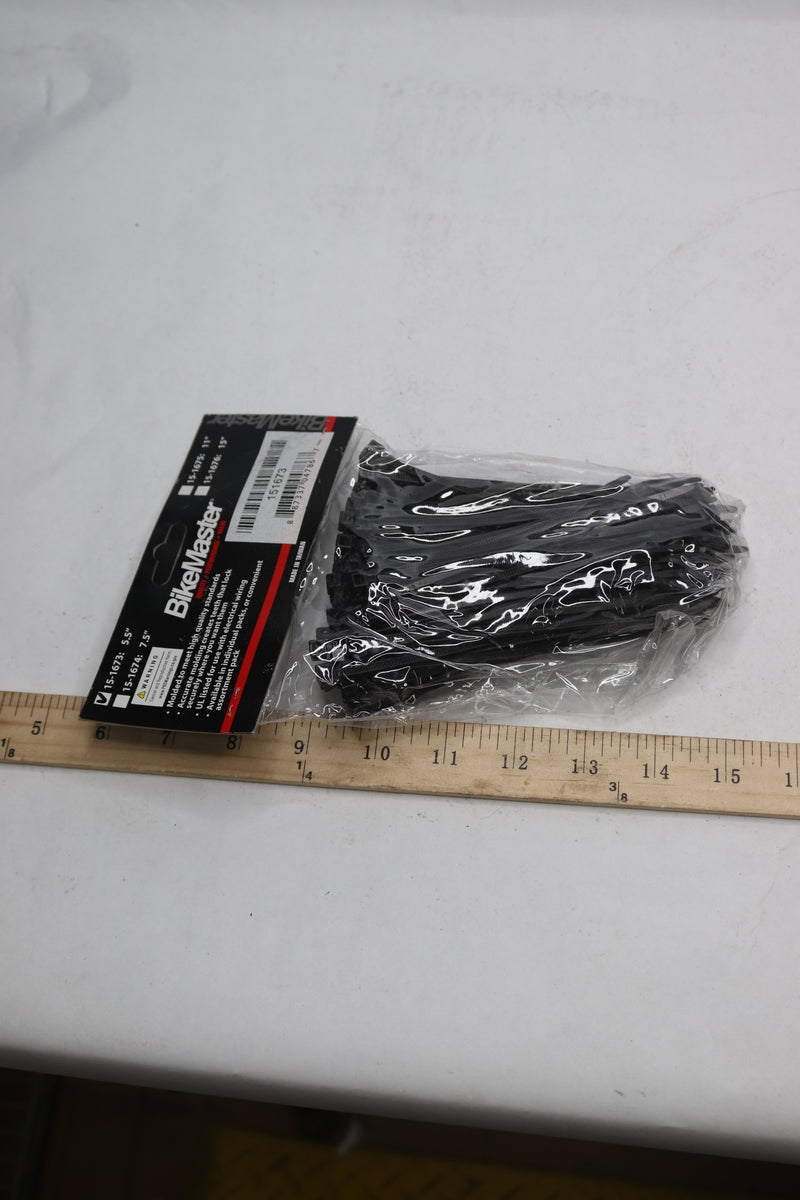 (100-Pk) Bikemaster Cable Ties Black 5.5" 151673