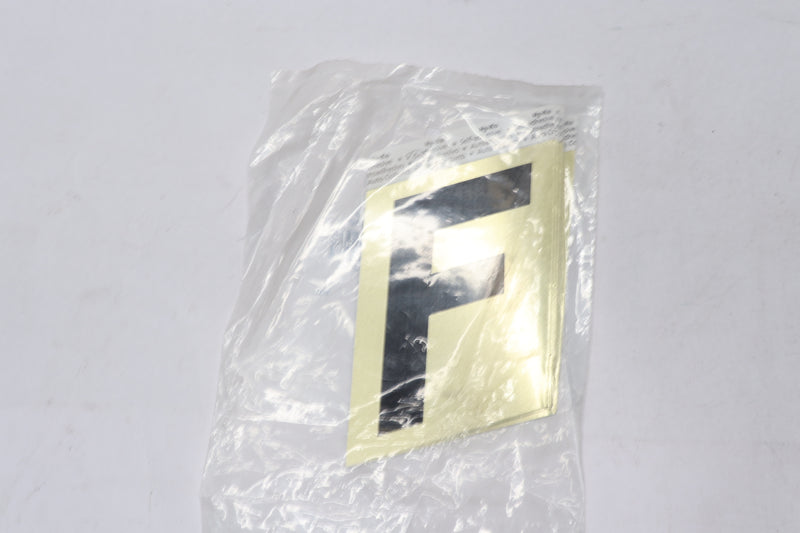 (10-Pk) Hyko Adhesive Letter F Aluminum 3-1/2" GG-25/F