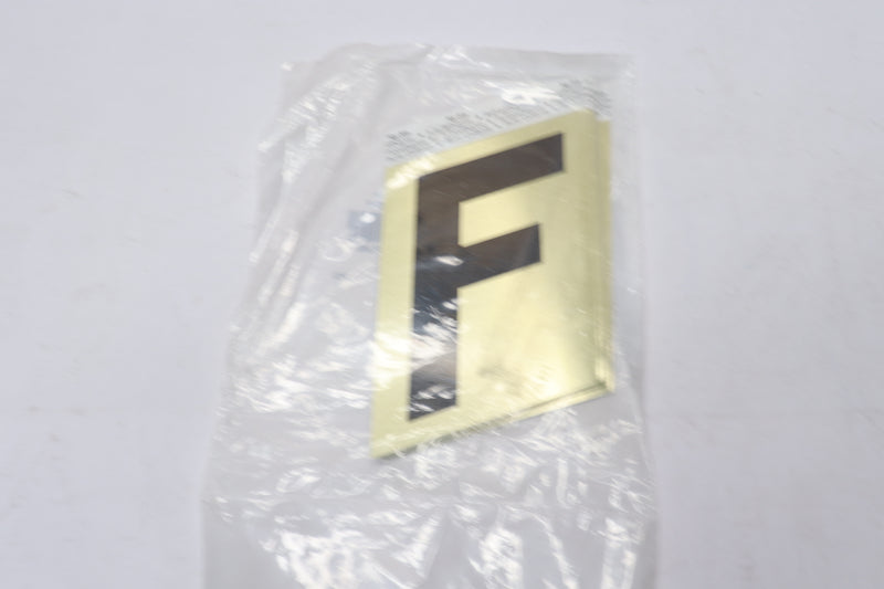 (10-Pk) Hyko Adhesive Letter F Aluminum 3-1/2" GG-25/F