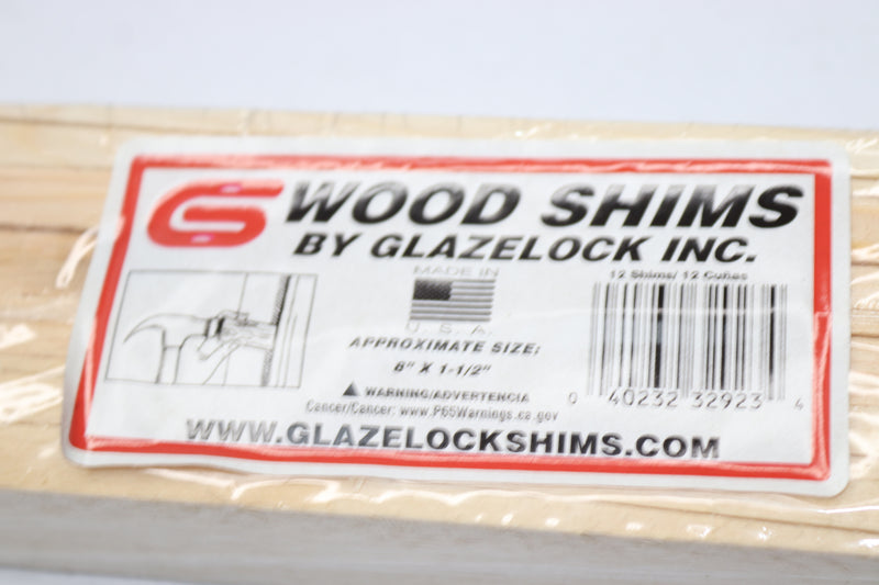 (12-Pk) Glazelock Shims Wood Shims W812