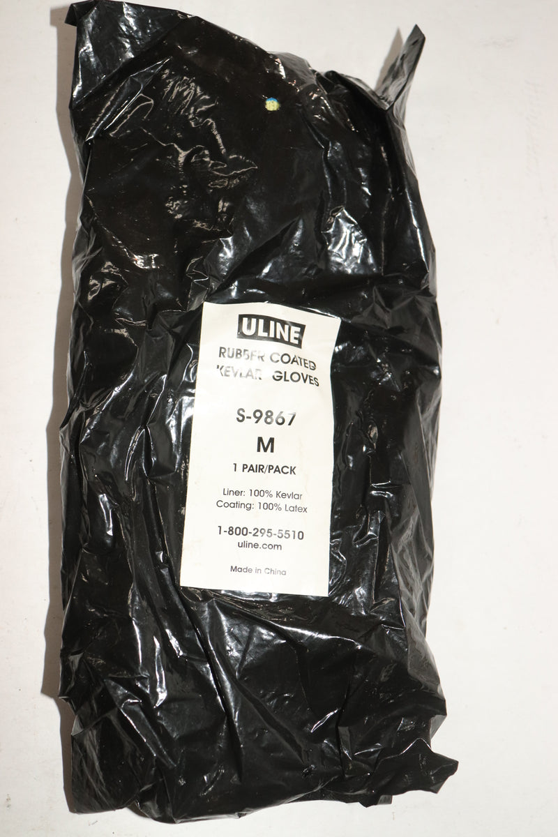 (1-Pair) Uline Rubber Coated Cut Resistant Gloves Medium S-9867