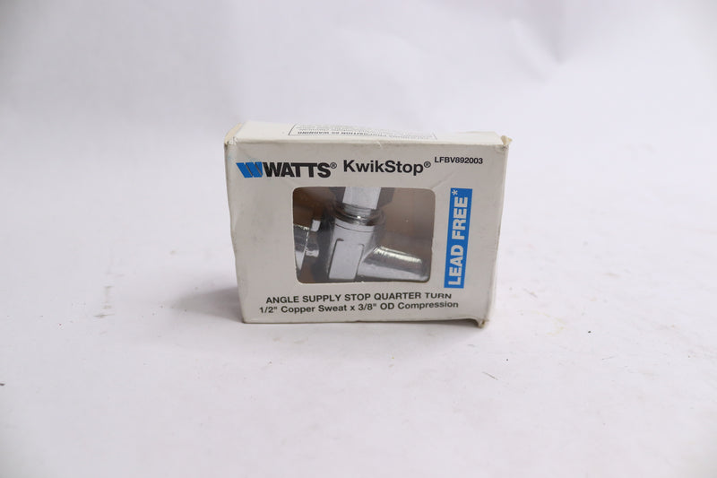 Watts Compression Quarter Turn Angle Supply Stop Valve 1/2" x 3/8" 2780PCLF