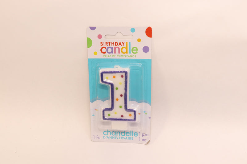 Amscan Polka Dots Number 1 Birthday Candle