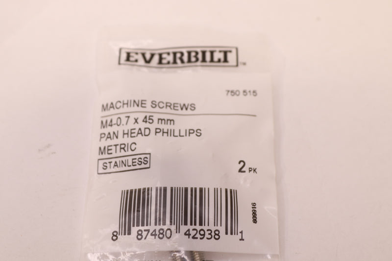 (2-Pk) Everbilt Phillips Pan Head Machine Screw Stainless Steel