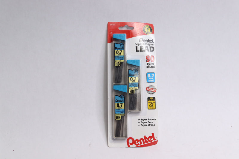 Pentel Refills HB 30/Tube Super Hi-Polymer Lead Black 0.7mm C27BPHB3K6