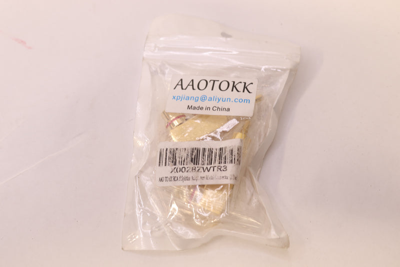 AAOTOKK Gold Plated Right Angle Splitter Adapter Metal Connector 90 Degree 1.9"