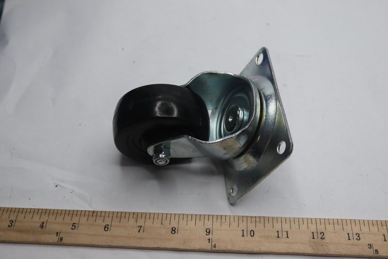 Everbilt Swivel Plate Caster Soft Rubber and Steel Black 3" 841 583