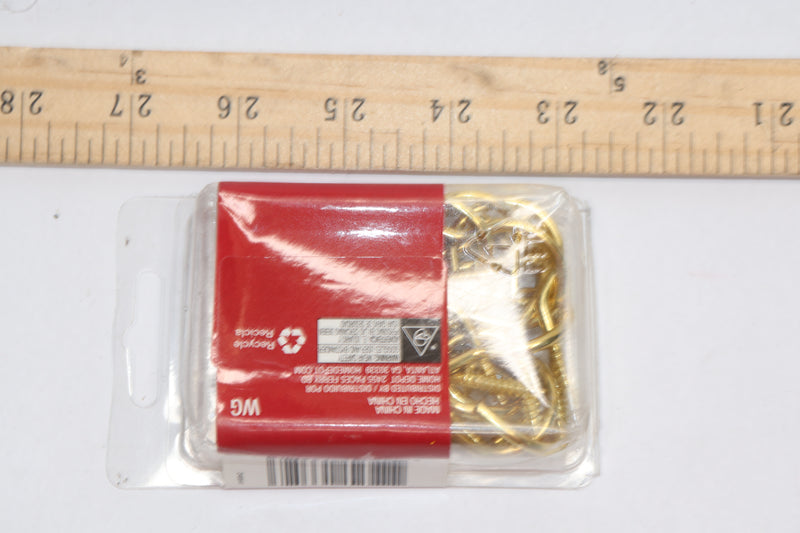 Everbilt Cup Hook Brass Plated 1-1/2" x 2-1/8" 1005 795 857