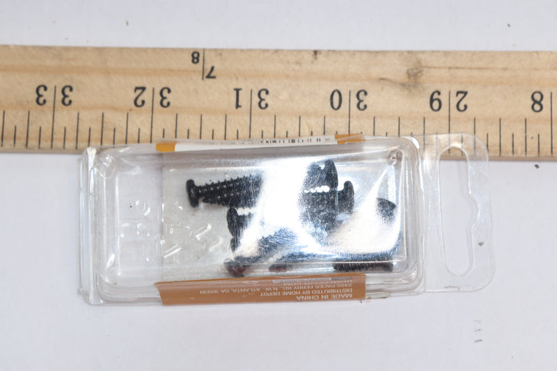 (12-Pk) Everbilt Shelf Bracket Screw Kit Black # 7 x 1-1/4" and # 7 x 1/2"