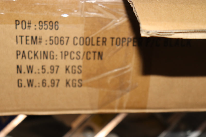 Cooler Topper Black 9596