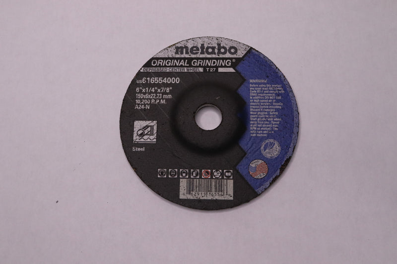 Metabo Grinding Wheel Type 27 6" x 1/4" x 7/8"