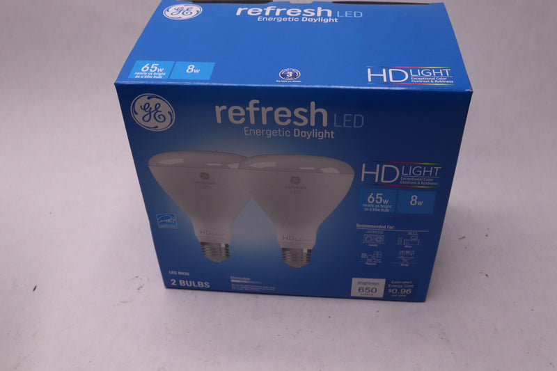 (2-Pk) GE BR30 Refresh LED Light Bulbs 8 Watts 93129888