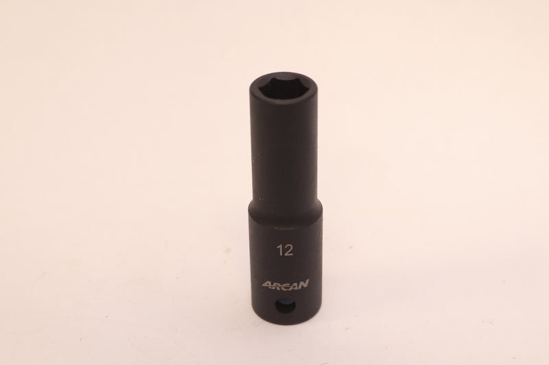 Arcan Deep Impact Socket 6 Point 1/2" Drive x 12mm