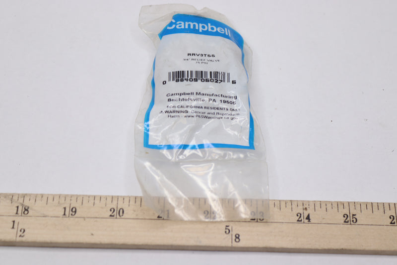 Campbell Pressure Relief Valve RRV3TSS