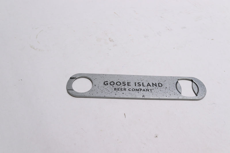 (12) Goose Island Solid Metal Alloy Flat Metal Opener  7" x 1-1/2" - 305387