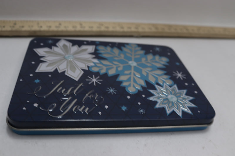 Seastone "Just for You" Winter Snowflake Design Tin Gift Box 4-1/2" x 6-1/4"
