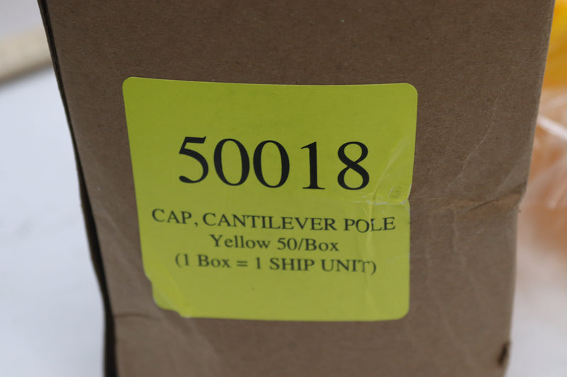 (50-Pk) Cantilever Pole Caps Yellow 50018