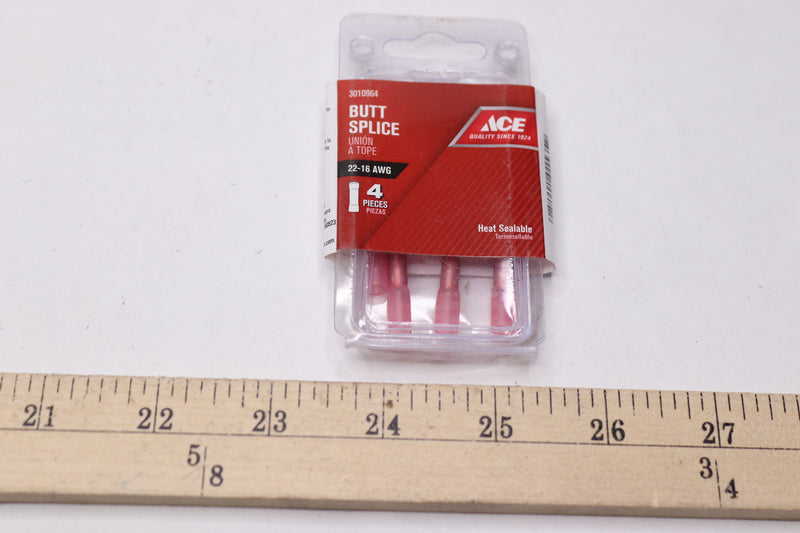 (4-Pk) Ace Butt Connector Red 3010964