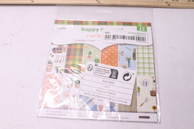 (12-Pk) Ant Craftsman Happy Harvest Multipurpose DIY Craft Paper Mixed Pattern
