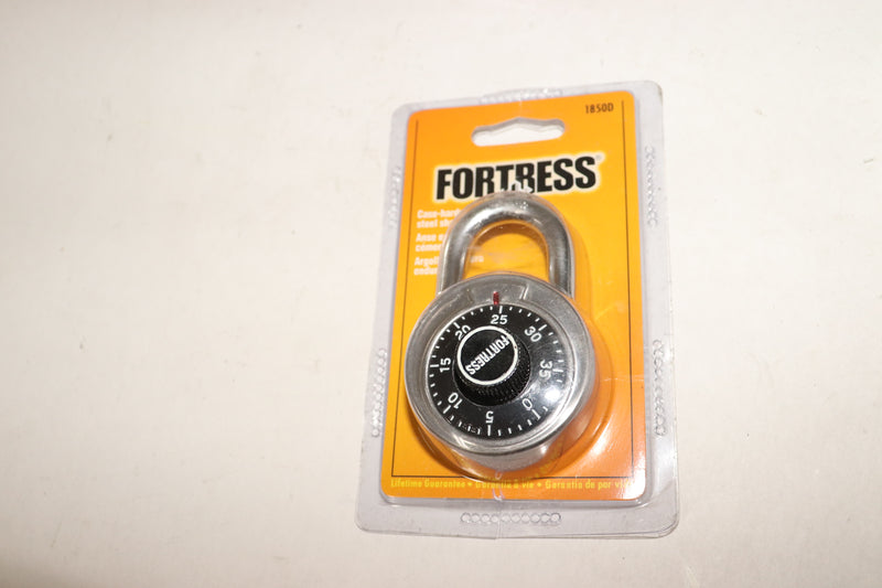 Fortress Round Dial Combination Padlock Silver 1-7/8" 1XRW5 1850D