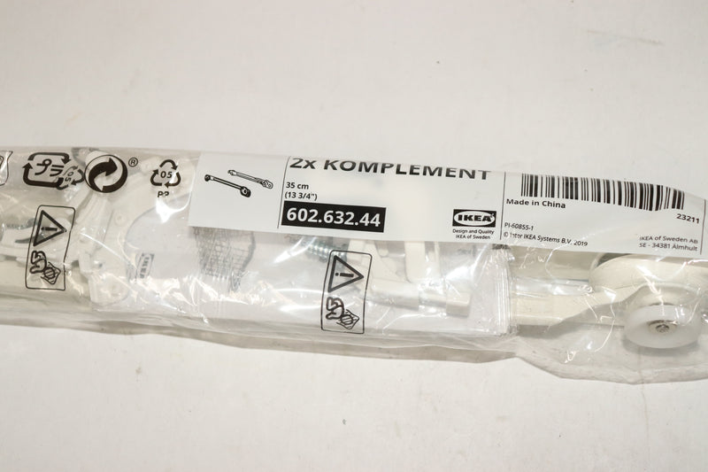 Ikea Komplement Pull-Out Rail for Baskets White 13-3/4" 602.632.44