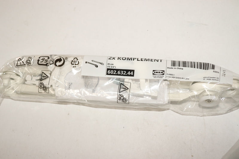 Ikea Komplement Pull-Out Rail for Baskets White 13-3/4" 602.632.44