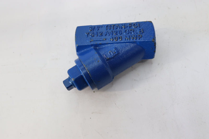 Titan  Y Strainer Fitting Cast Iron Blue 400 MWP FCI YS12 A126V GR B