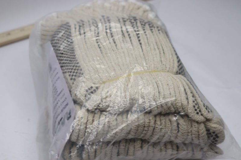 (12-Pair) Industrial String Knit Gloves Cotton/Polyester Size Large 64057187