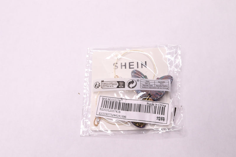 Shein Butterfly & Faux Pearl Drop Earrings SJ2203075244191696