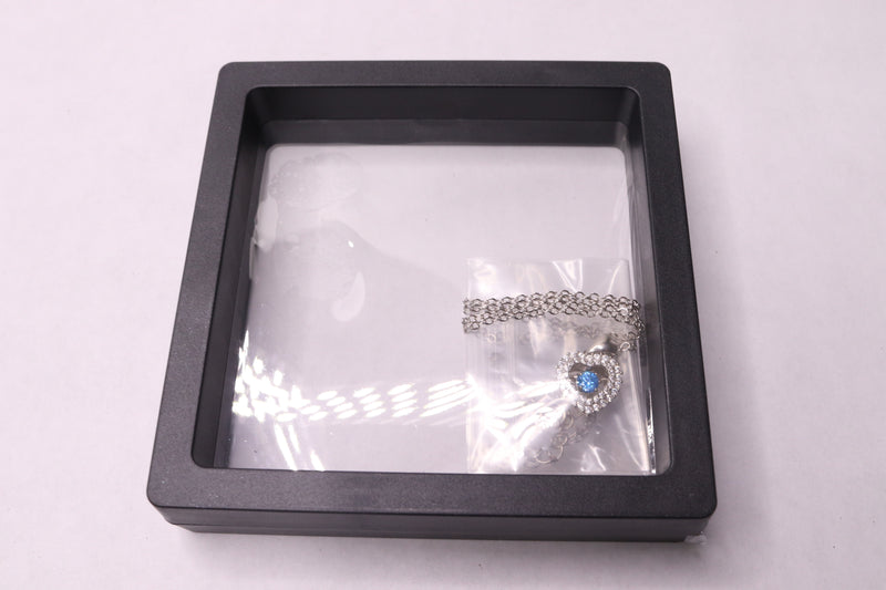 Shein Heart Charm Necklace Cubic Zirconia Silver SJ2302186009852665