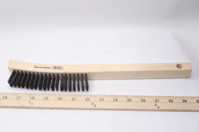 Weiler Curved Handle Scratch Brush 0.012" Wire Size x 6" L 44056