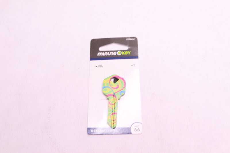 Minute Key House/Entry Key Blank Brass Green