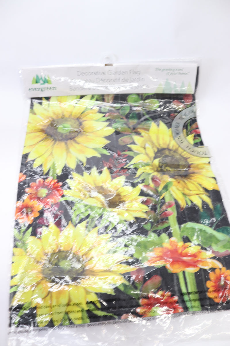 Evergreen Fall Sunflowers Garden Suede Flag 12.5" x 18" 14S9262