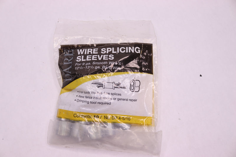 (10-Pk) Dare Products Wire Splicing Sleeves 9GA Silver Metal DP 4-5/10