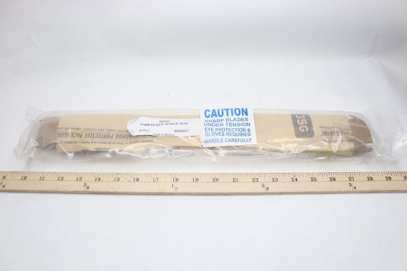 (25-Pk) Kasco Long Hook Tooth Edge Blade 6 TPI 17-1/8" L x 5/8" W 1843505
