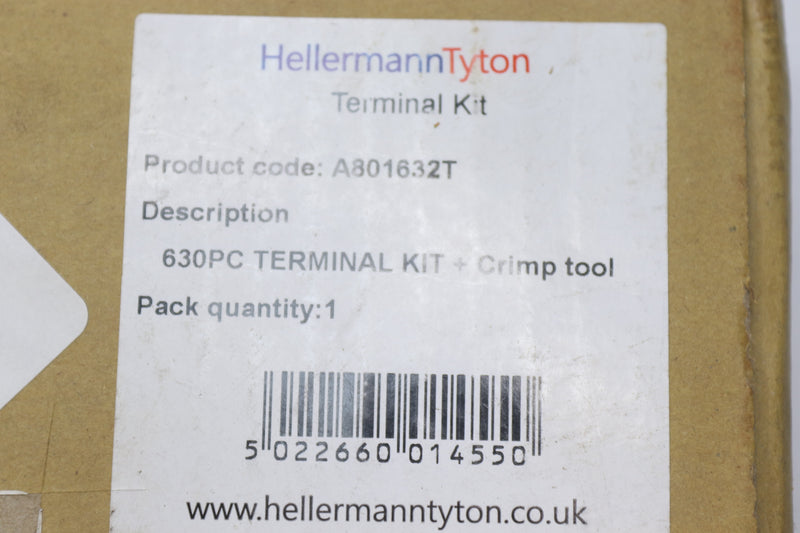 Hellermann Tyton Terminal Kit 630 Pieces Clamp and Cable Links A801632T