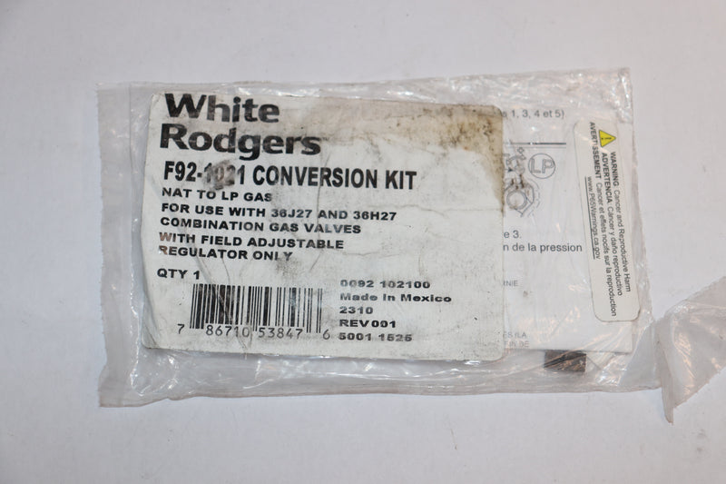 White Rodgers Natural to LP Conversion Kit F92-1021 - Incomplete