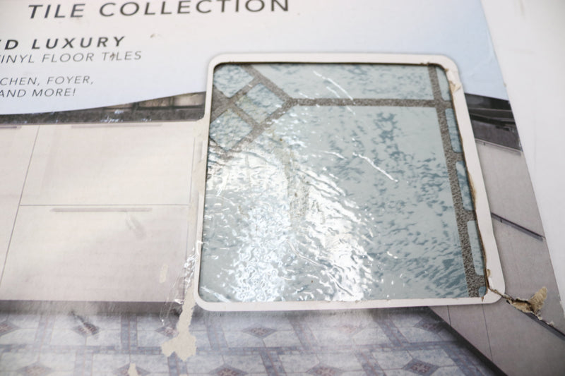 (9-Pk) Achim Peel & Stick Vinyl Floor Tiles Blue Diamond 12" x 12" VFT940POVR