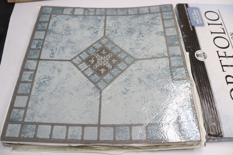 (9-Pk) Achim Peel & Stick Vinyl Floor Tiles Blue Diamond 12" x 12" VFT940POVR