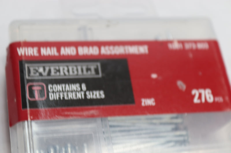 (276-Pk) Everbilt Wire Nail and Brad Assortment Zinc-Plated 1001 373 803