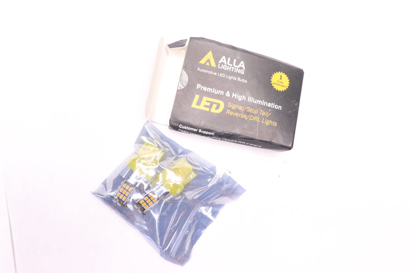(2-Pk) Alla Lighting LED Turn Signal Light Bulbs 2000lm 6.50W Amber Yellow