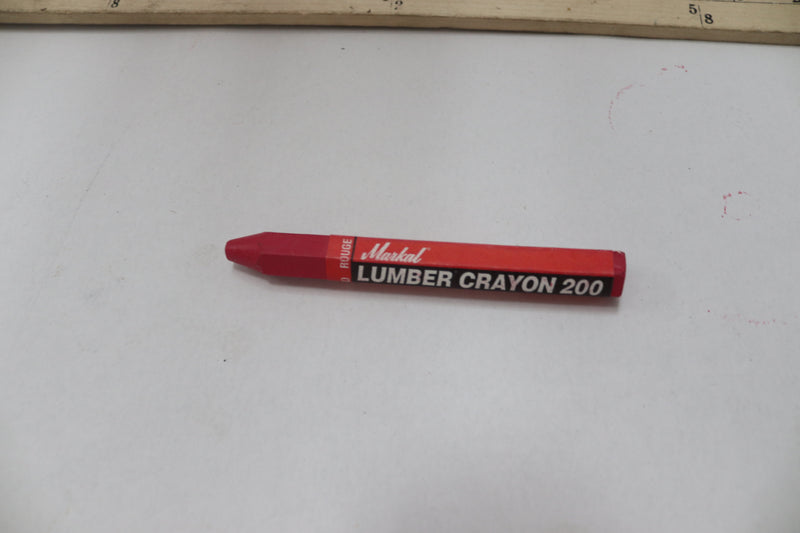 Markal Lumber Crayon Economical Wax Based Marker Red 1/2" Hex x 4-5/8" L 80352